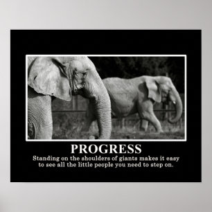 Vooruitgang door de schouders van Giants S Poster