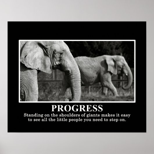 Vooruitgang door de schouders van Giants S Poster (Voorkant)