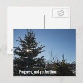 Vooruitgang, geen perfectie - herstelslogan briefkaart (Voorkant / Achterkant)