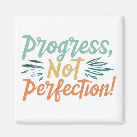 Vooruitgang, geen perfectie magneet (Voorkant)