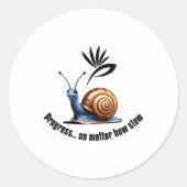 Vooruitgang... hoe traag Sticker (Voorkant)