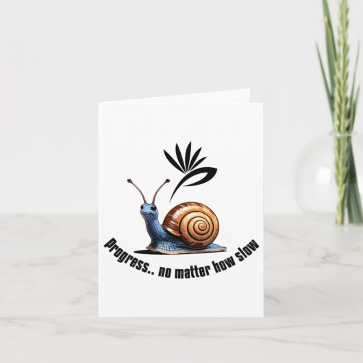 Vooruitgang... hoe traag Sticker Kaart (Voorkant)