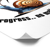 Vooruitgang... hoe traag Sticker Poster (Hoek)