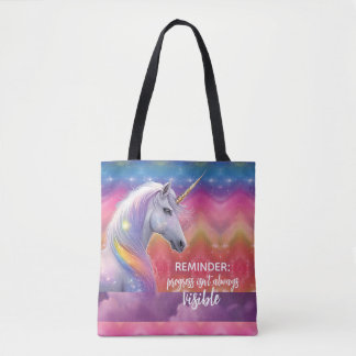 Vooruitgang is niet altijd Zichtbare Regenboog Een Tote Bag