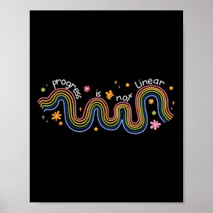 Vooruitgang Is Niet Lineair Sped Ed Speciaal Onder Poster