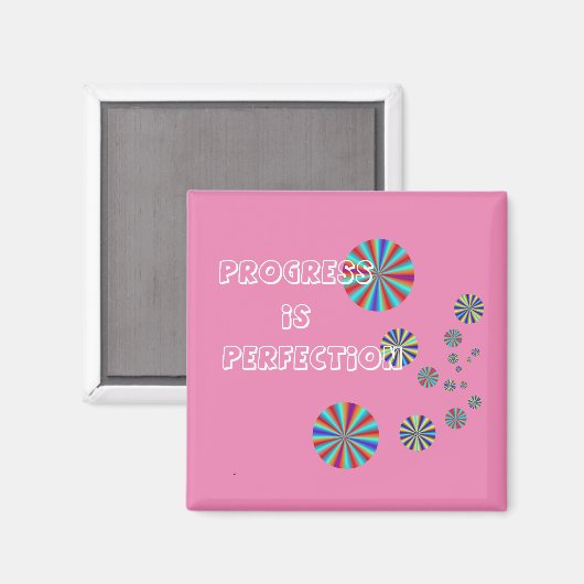 Vooruitgang is Perfection Magnet (Voorkant / Achterkant)