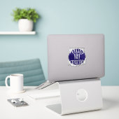 Vooruitgang niet perfectie 12 stappen slogan sticker (Laptop op bureau)