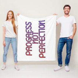 Vooruitgang Niet Perfectie Fleece Deken
