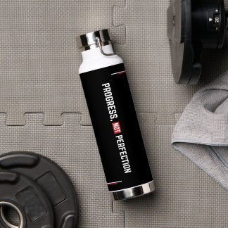 Vooruitgang Niet Perfectie Motivatie Gym Waterfles