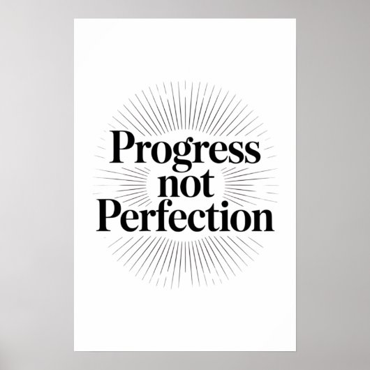 Vooruitgang Niet Perfectie Poster (Voorkant)