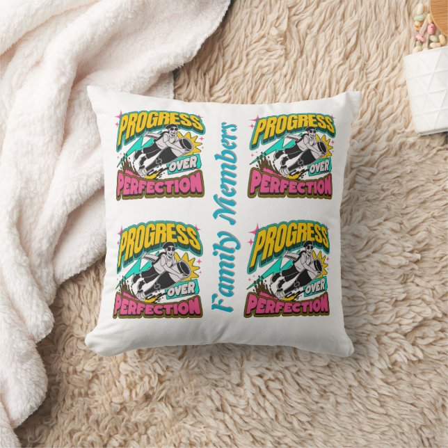 Vooruitgang over perfectie kussen – Motivatie (Deken)