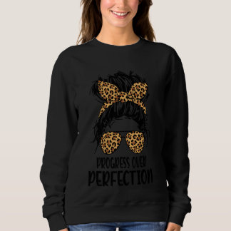 Vooruitgang over perfectie rommelige Bun Hair Teac Trui