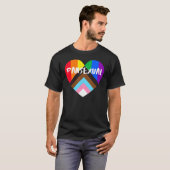 Vooruitgang Pride Hart Vlag Pansexual T-shirt (Voorkant volledig)