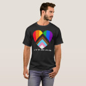 Vooruitgang Pride Regenboog Vlag Inclusiviteit Har T-shirt (Voorkant volledig)