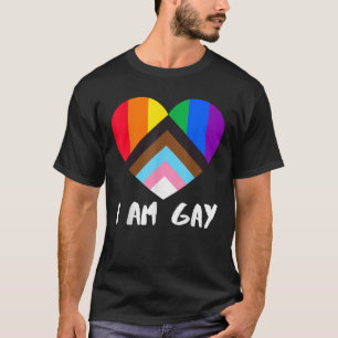 Vooruitgang Pride Vlag Hart Inclusiviteit Ik Ben G T-shirt