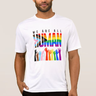 Vooruitgang Pride We zijn allemaal Human T-Shirt
