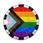 Vooruitgang Rainbow Flag darts, Pride & LGBTQ Dartbord (Voorkant)