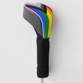 Vooruitgang Rainbow Flag golf, Pride golfen / LGBT Golfheadcover (Schuin)