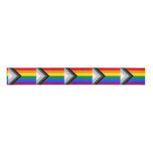 Vooruitgang Rainbow Flag lint, LGBTQ & Pride vlag Grosgrain Lint (Voorkant)