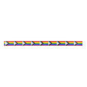 Vooruitgang Rainbow Flag lint, Pride vlag & LGBTQ Satijnen Lint (Voorkant)