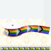 Vooruitgang Rainbow Flag lint, Pride vlag & LGBTQ Satijnen Lint