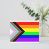 Vooruitgang Rainbow Pride Briefkaart (Staand voorkant)