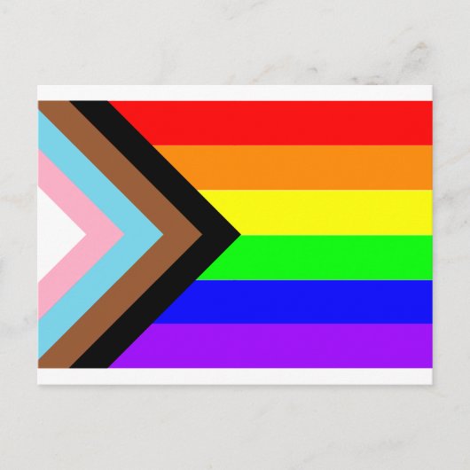 Vooruitgang Rainbow Pride Briefkaart (Voorkant)