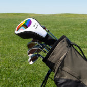 Vooruitgang Regenboog Vlag & Pride, monogram / LGB Golfheadcover (Insitu)