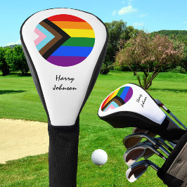 Vooruitgang Regenboog Vlag & Pride, monogram / LGB Golfheadcover
