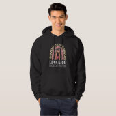 Vooruitgang van het onderwijs Geen perfecte leraar Hoodie (Voorkant volledig)