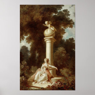 Vooruitgang van liefde (rechterpaneel) - Fragonard Poster
