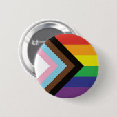 Vooruitgang Vlag Regenboog Genderdiversiteit Pride Ronde Button 5,7 Cm (Voorkant /achterkant)