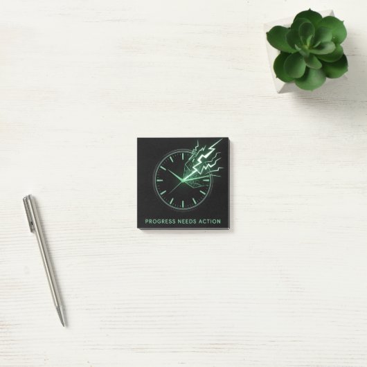 Vooruitgang vraagt actie post-it® notes (Kantoor)