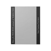 VOORUITGANG vs PERFECTIE aangepaste notitieblokken (Linkerzijde)