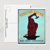 Vooruitgang Works Progress Administration Briefkaart (Voorkant / Achterkant)