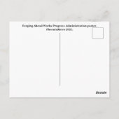 Vooruitgang Works Progress Administration Briefkaart (Achterkant)