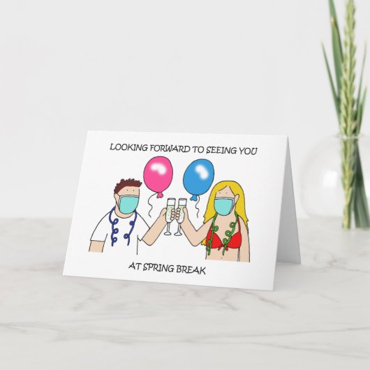 Vooruitkijkend naar je bezoek aan de lentespauze kaart (Voorkant)