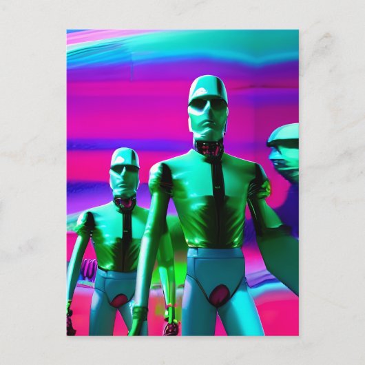 Vooruitlopen op Morgen Ken Gage Pop Surrealisme Briefkaart (Voorkant)