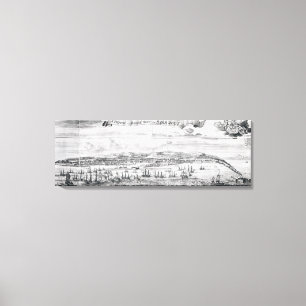 Vooruitzichten van de brug in Barbados Canvas Afdruk