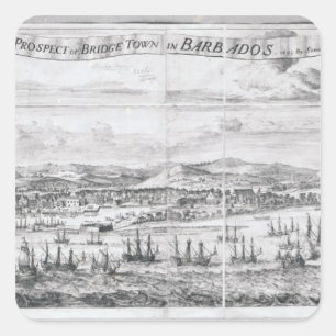 Vooruitzichten van de brug in Barbados Vierkante Sticker