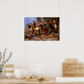 Vooruitzichten voor de veestapel Frederic Remingto Poster (Keuken)