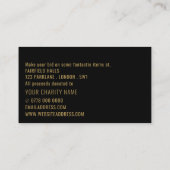 Voorval voor een moderne, oude, Silent Charity-vei Visitekaartje (Achterkant)