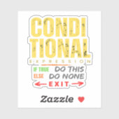 Voorwaardelijke Expressie in Cobol Programmeren Sticker (Vel)