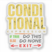 Voorwaardelijke Expressie in Cobol Programmeren Sticker (Voorkant)