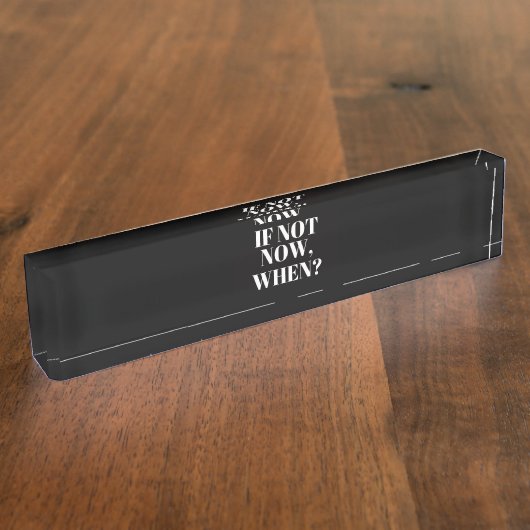 Voorwaarts Denken Naam Teken voor het bureau Naambordje (Zijkant)