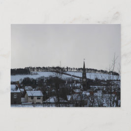 Voorwaarts in de sneeuw briefkaart