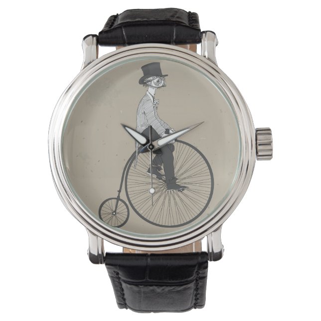 Voorwaarts met  fiets met vertrouwen horloge (Voorkant)
