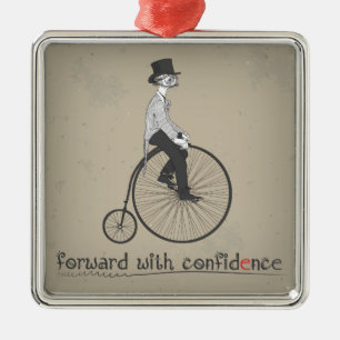 Voorwaarts met het vertrouwen fietsenversiering metalen ornament