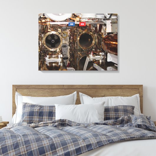 Voorwaarts Torpedo-kamer Canvas Afdruk (Insitu (Slaapkamer))