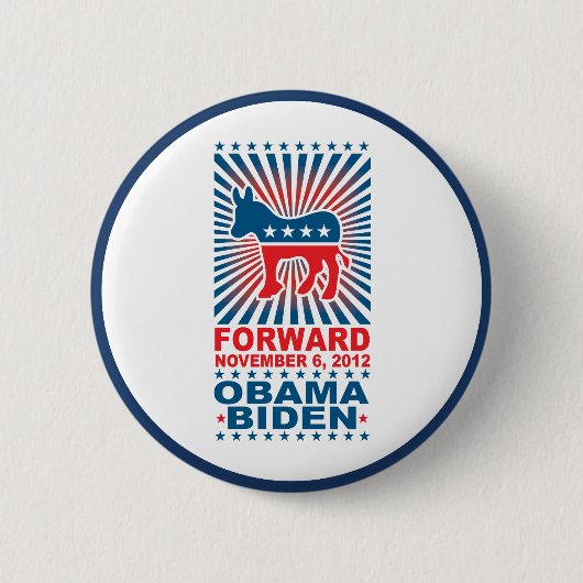 Voorwaartse Button Obama 2012 (Voorkant)
